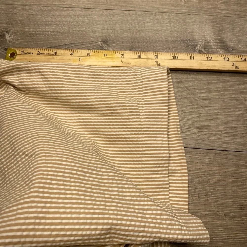 Polo‎ Ralph Lauren Shorts Mens 36 Tan Seersucker Striped Cotton Summer Casual
